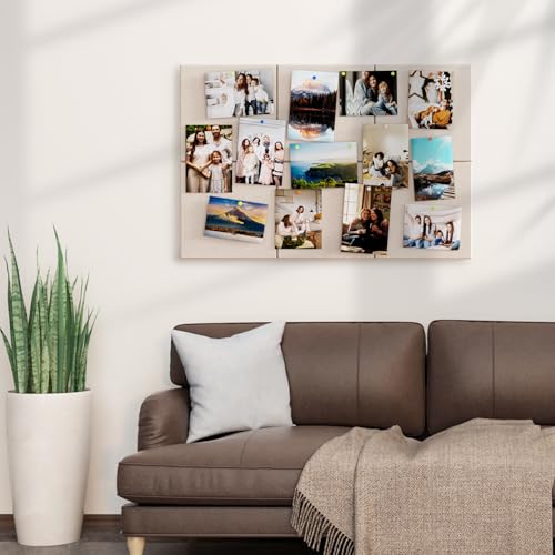 Image of MaxGear Felt Bulletin Board 36 inch x 24 inch, Light Tan Felt Wall Tiles Push Pins