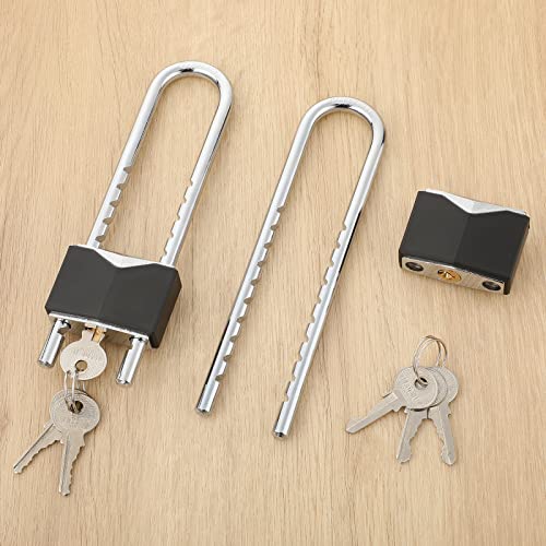 Cadenas à anse longue en laiton massif avec clé pour sécuriser vos portails - 8