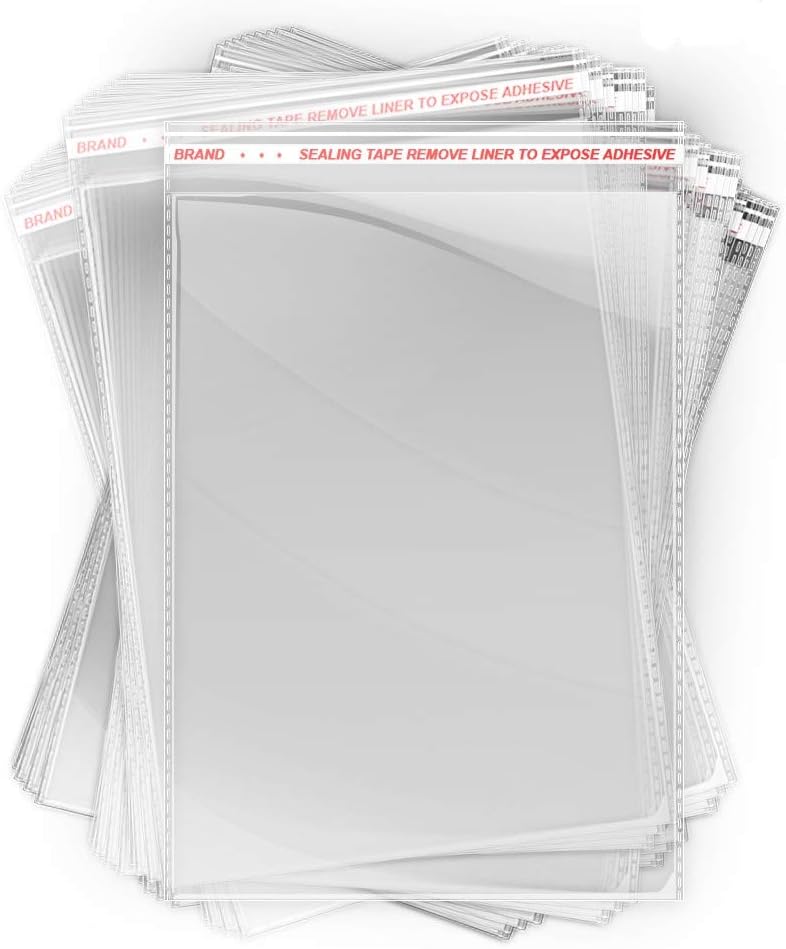 A4 Cello Bags Pack of 100 40 Microns 30mm A4 cellophane Bags self