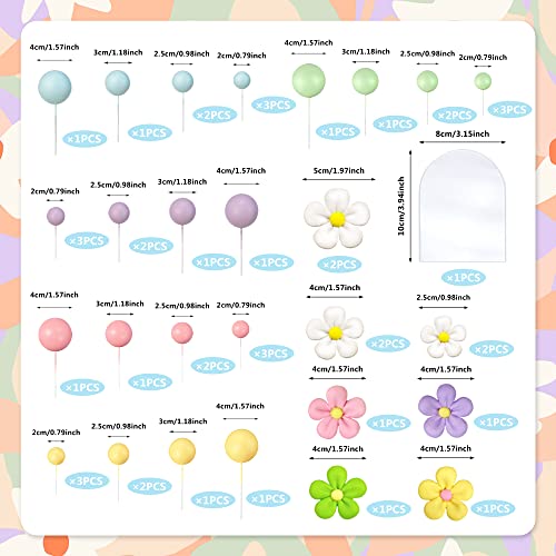 46 PCS Boho Groovy Cake Topper