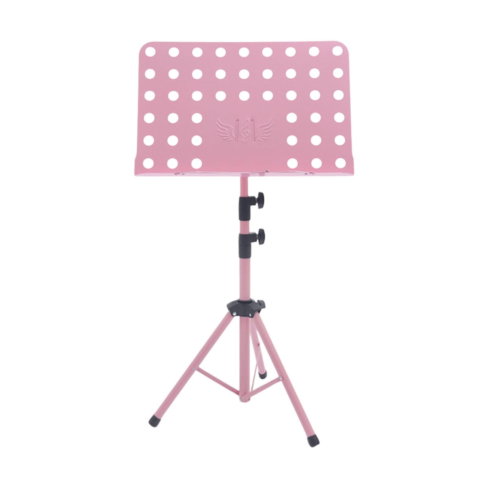 Atril para Partituras Musicales con Soporte Plegable Panel Robusto de 45cmx30cm Base Estable de Altura Y Antideslizante Adecuado para, Rosa