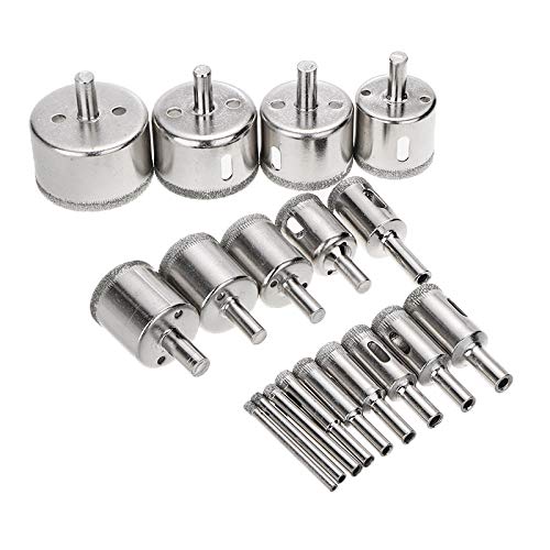 Juego de Brocas Diamante para Vidrio y Mármol 18 Pzas 4-50mm miniatura 5