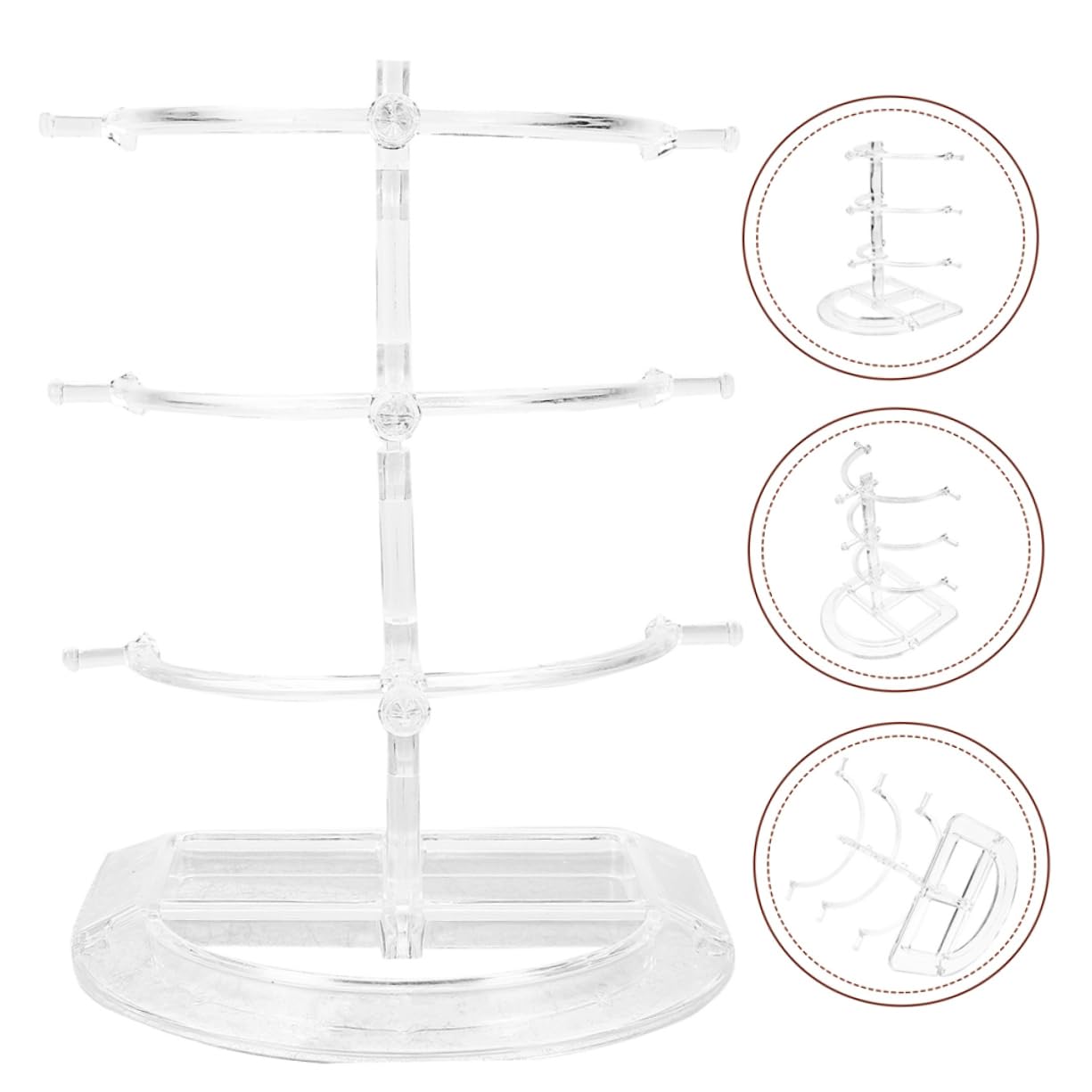 MAGICLULU 10 Pezzi Espositore Per Occhiali Porta Occhiali Trasparente Supporto Per Occhiali Riser Supporto Per Occhiali Multi-Livello Supporto Per Occhiali Organizzatore Supporto Per