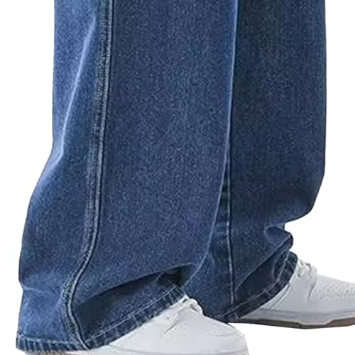 Men's Casual Loose Fit Baggy Denim Pants Oversize Streetwear Summer Jeans Straight Leg Wide Leg Hip Hop Jeans4