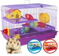 Gaiola Hamster Grande 2 Andares Gigante Completa Com Tubo Labirinto (Lilás)