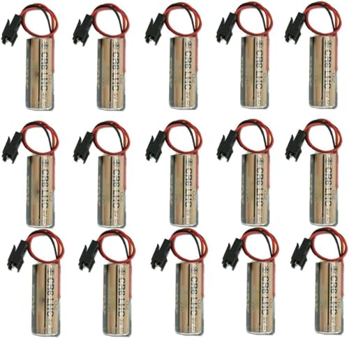 CR8.LHC 3V 2600mAh 互換 PLCリチウム電池、に適しています TOTO アクアオート自動水栓用リチウム電池 TH57211 CR8-LHC TH559EDV410R、小便器パーツバッテリーパック (黒プラグ付き)(15個入り)