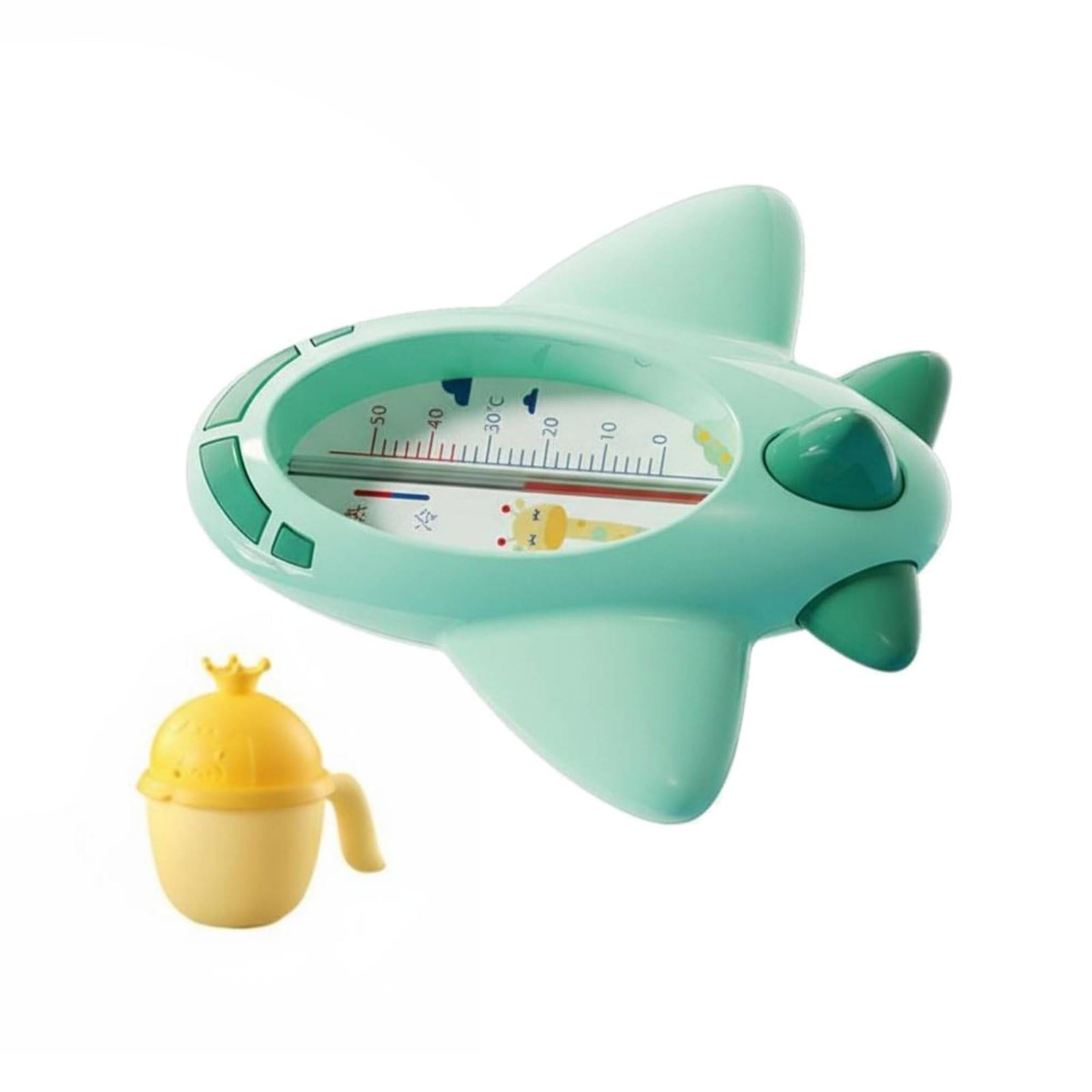 Baby Bath Thermometer Waterproof Buoyant Bath Toy Thermometer Infant Water Temperature Non-Mercury-Safe Liquid-Safe, Green, Airplane W Cup|Baby|Baby Safety & Health-image-34