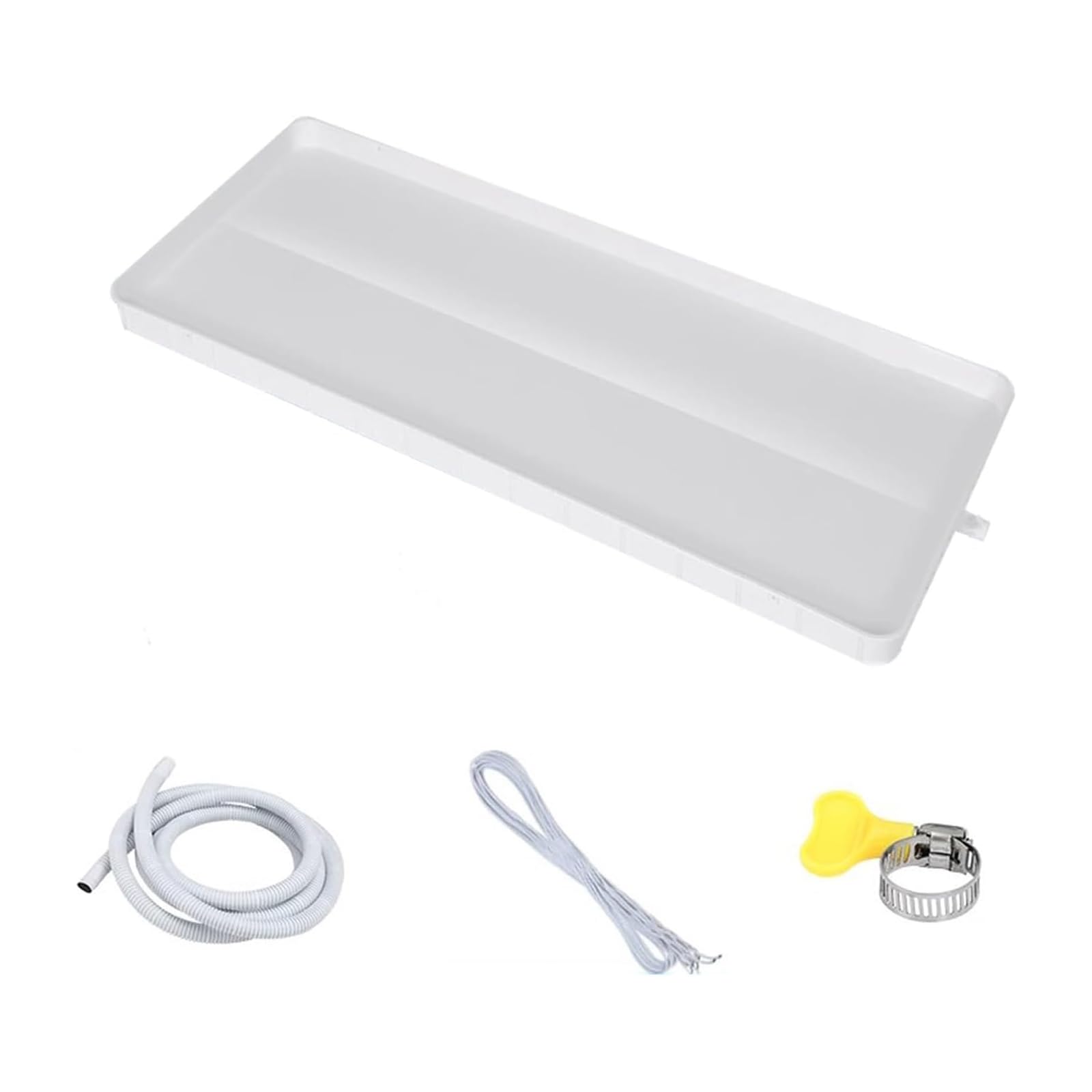LVSEWOA AC Drip Pan - Portable Air Conditioner Condensate Drain Tray for Indoor/Outdoor Split Heat Pump Systems, Plastic Drip Pan