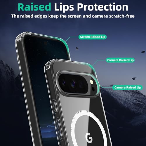 Image of ONES Magnetic for Google Pixel 10 Pro / 10 Slim Case, Compatible with Magsafe, Military-Grade Drop Guard, Anti-Yellowing, Shockproof Cover for Pixel 10 Pro / 10, Scratch-Resistant, Transparent