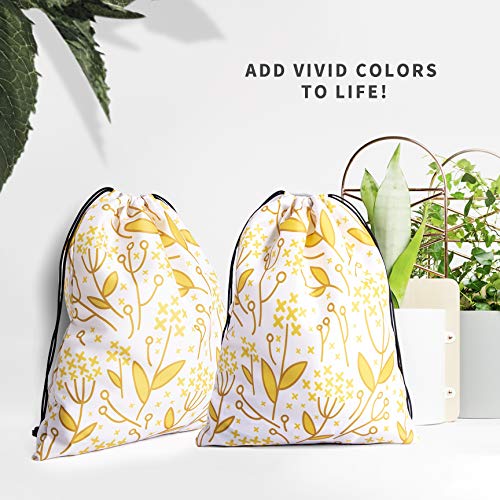 Leaf Drawstring Storage Bag Gym - Grip Bags For Gymnastics Lightweight Dance Drawstring Bags Yellow Leaves Pouch Shoe Bags Laundry Pouches For Travel Waterproof Polyester Towel Bag For Yoga #TOP6