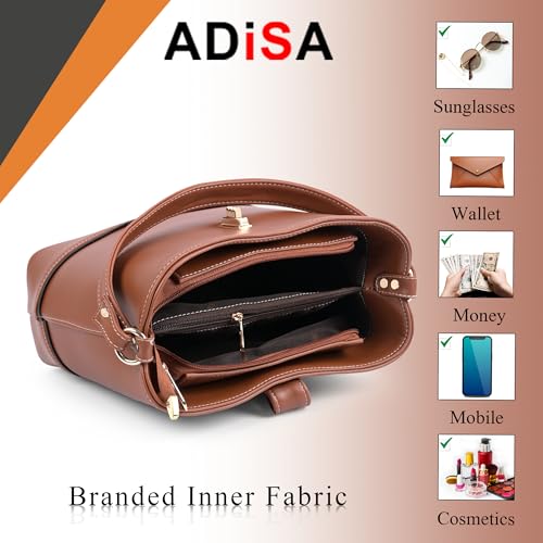 Image of ADISA Women's Girls Bucket Cross Body Bag with Sling (SL5139)