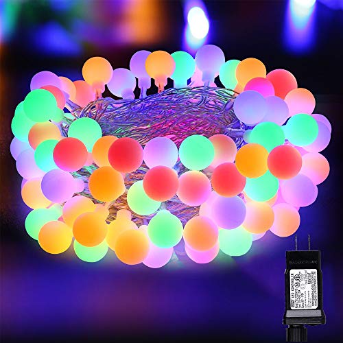 Toodour Globe String Lights, 36ft 80 LED Fairy Lights with 8 Modes, Timer, Globe Ball led String Lights for Party, Home, Wedding, Room, Holiday Decorations (Multicolor)