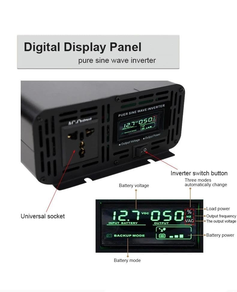 Convertisseur puissance 3000W 3500W DC 12V 24V 48V vers AC 220V