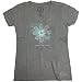Life is good Women's Engraved Vibes Crusher Vee Neck T-Shirt (Heather Gray)