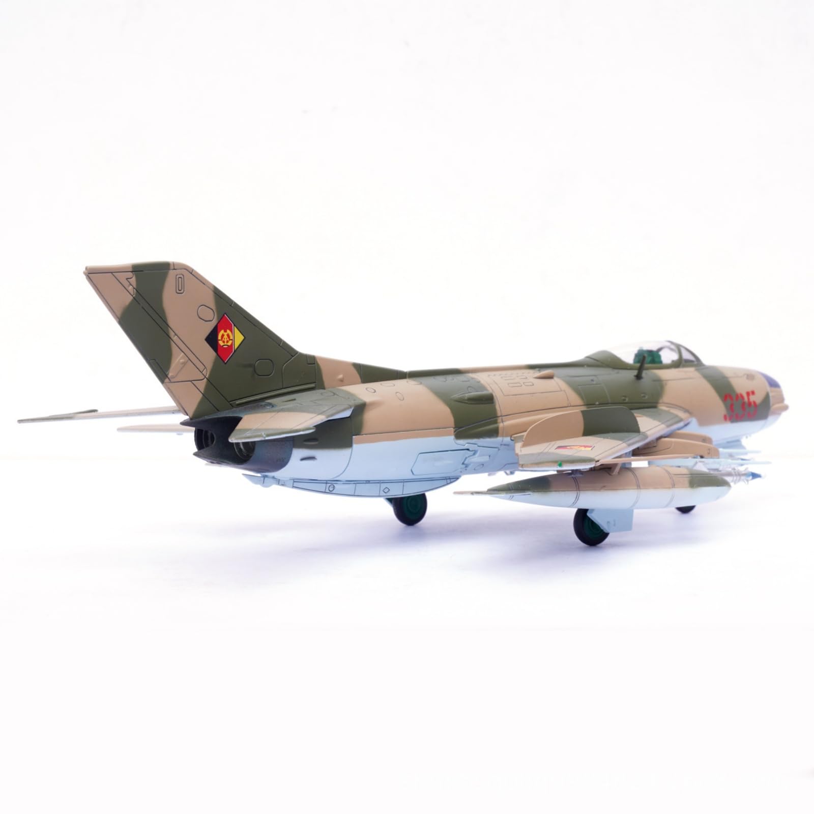 TECKEEN Stop Wschodnioniemieckie Siły Powietrzne MIG-19PM Model samolotu Model 1:72 Model Symulacja Nauka Model Wystawa