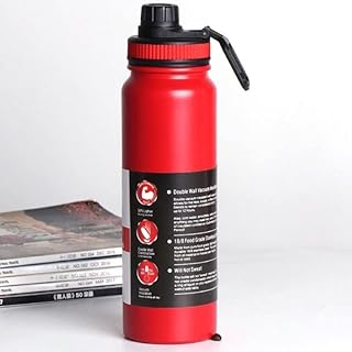 Garrafa de água térmica aço inox esportiva academia isolada a vácuo aç