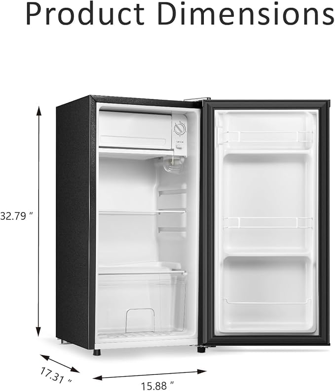 Portable Mini Fridge with Freezer