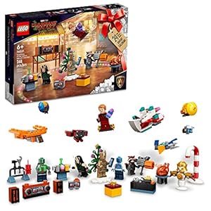 lego marvel studios’ guardians of the galaxy 2022 advent calendar 76231 building toy set and minifigures for kids, boys and girls, ages 6+ (268 pieces)