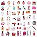 100pcs Makeup Theme Waterproof Vinyl Stickers - Spa Decor & Party Favors for Laptop, Water Bottle, Skateboard