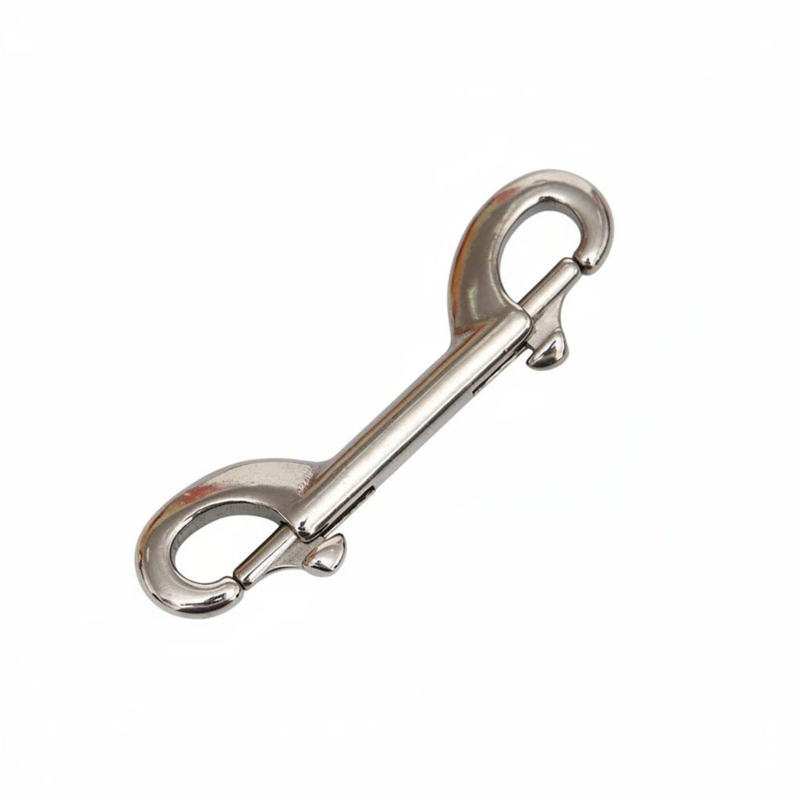 316 Stainless Steel Double Ended Snap Hook Double Bolt Snap Heavy Duty Underwater BCD Clip for Technical Divers, 90MM, Swivel Pin-1-image-40