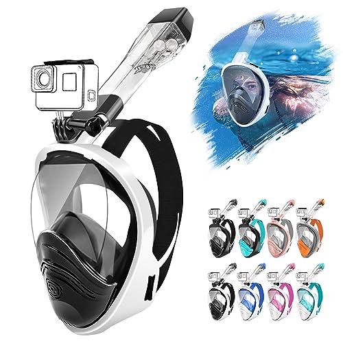 HINATAA Maschera Subacquea,Doppia Palla Galleggiante Maschera Snorkeling,180° Anti-Nebbia Leak...