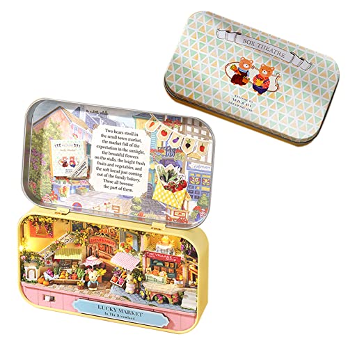 Kreative Szene Eisenkiste, Handarbeit, Miniatur-Puppenhaus-Set, Weißblech-Box, Puppenhaus-Möbel, DIY-Miniatur… – Bild 6