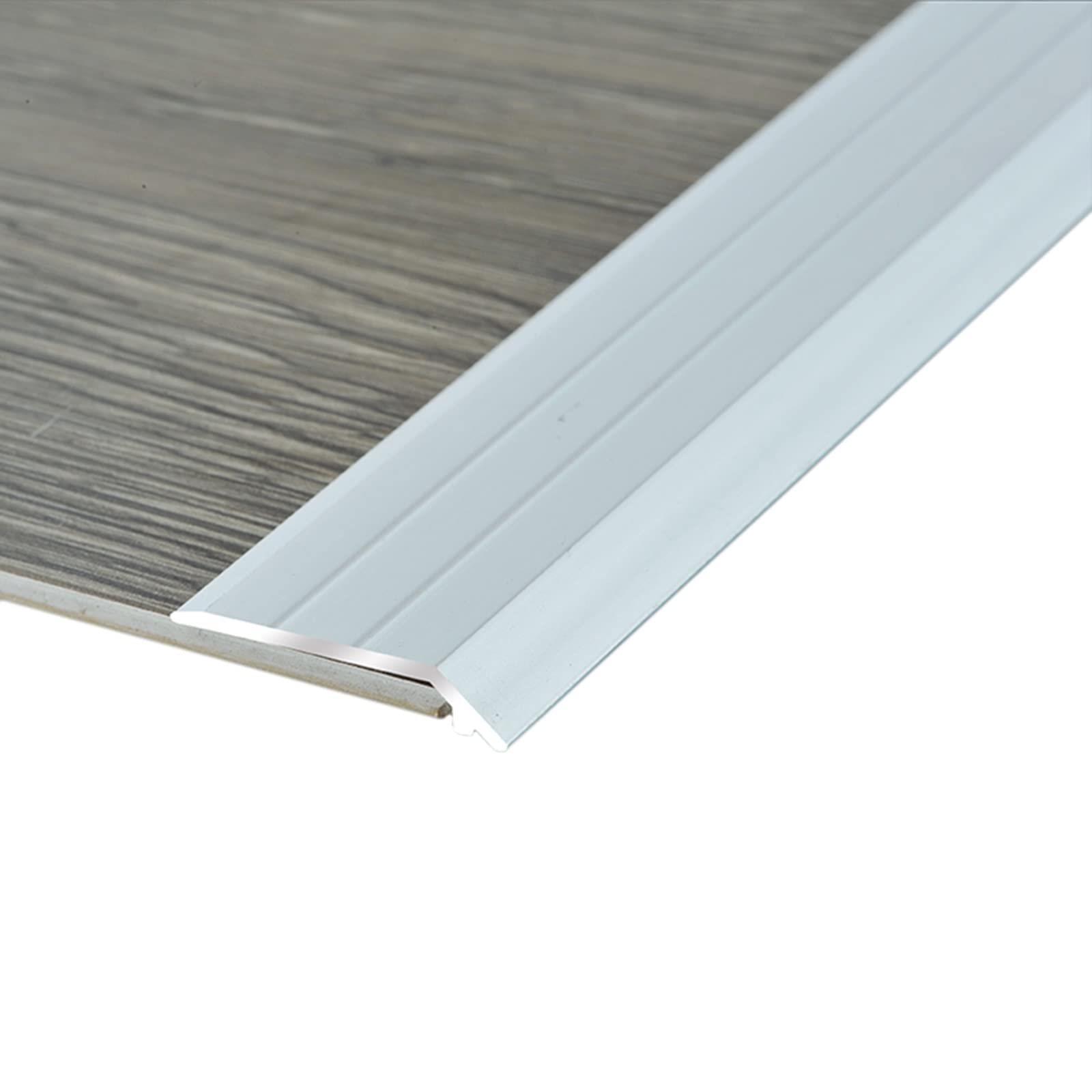 Bande de transition pour plancher en aluminium pour seuil de porte sans dénivelé