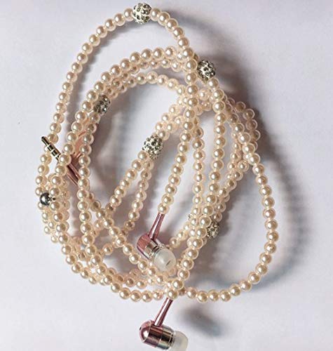 SPRINT4DEALS Wired Earphones with Microphone Headset Stereo Sound Quality Noise Canceling Headphones for Running/Cooking/Gym/Sports (Pearl - Golden)