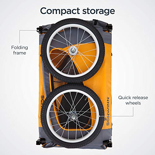 Schwinn Rascal Bike Dog Trailer, Carrier for Small and Large Pets, Easy Folding Cart Frame, Quick Release Wheel… - Image 7