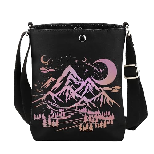 CMNIM Fantasy Novel Merch Book City of S Double Print Crossbody Bag Vintage Stars Graphic Shoulder Crossbody Purse Strap