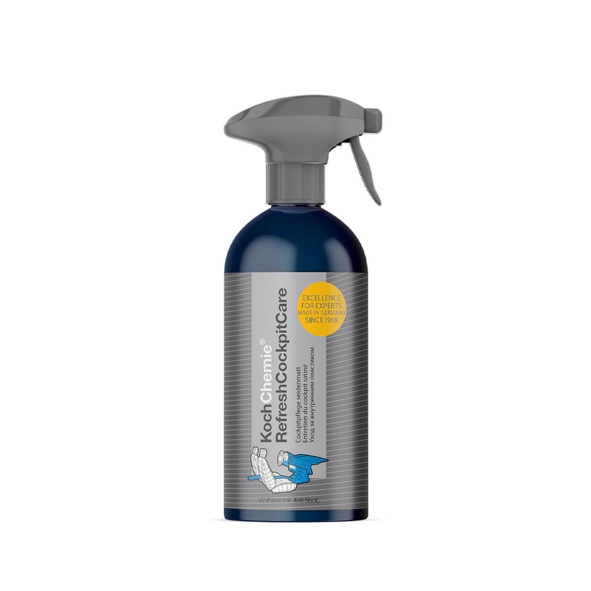 Refresh Cockpit Care|500ml Bottle|Plastic Maintenance|Glossy|For Vehicle Detailing|For Interior Use|Protects from Dirt and UV|For Professional Use|Since 1968