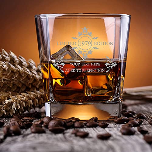 Personalized Squared 3 piece Whiskey Decanter Set - Decanter and 2 Glasses Gift Set - Custom Engraved (Limited Edition) - Image 3