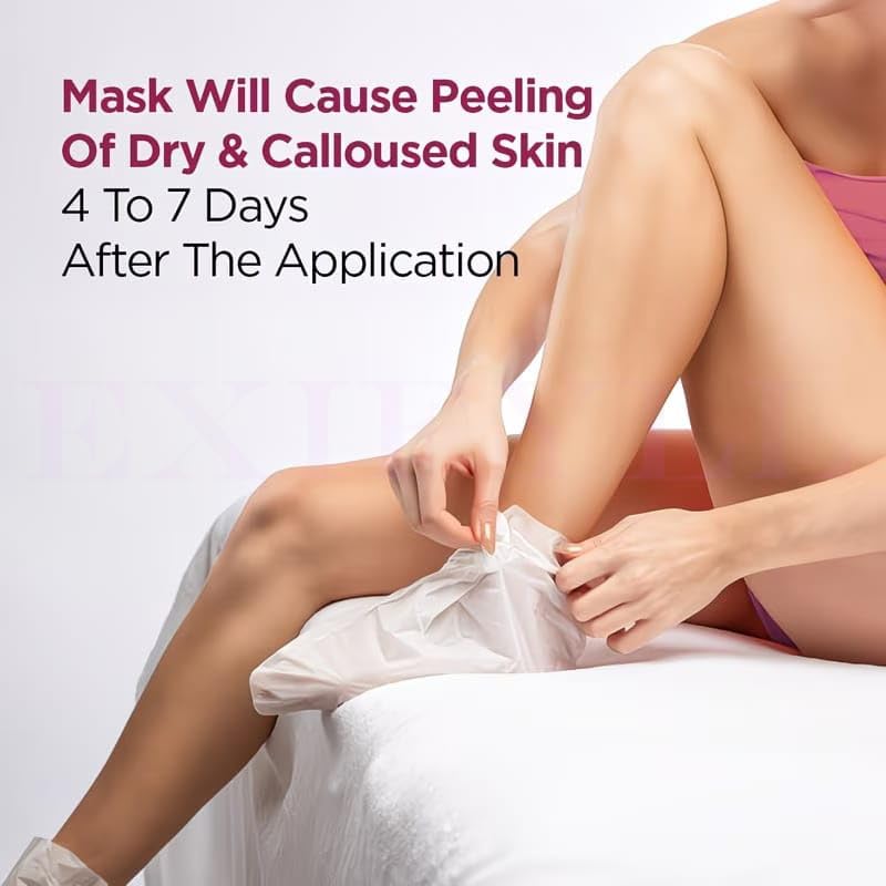 EXIFYLL Lavender Foot Peel Mask for Dead Skin Removal | Exfoliating Foot Spa Peel Mask for Dry, Cracked & Callused Feet | Deep Nourishing & Skin Renewal Foot Mask for Men & Women (PACK OF 1).. 1