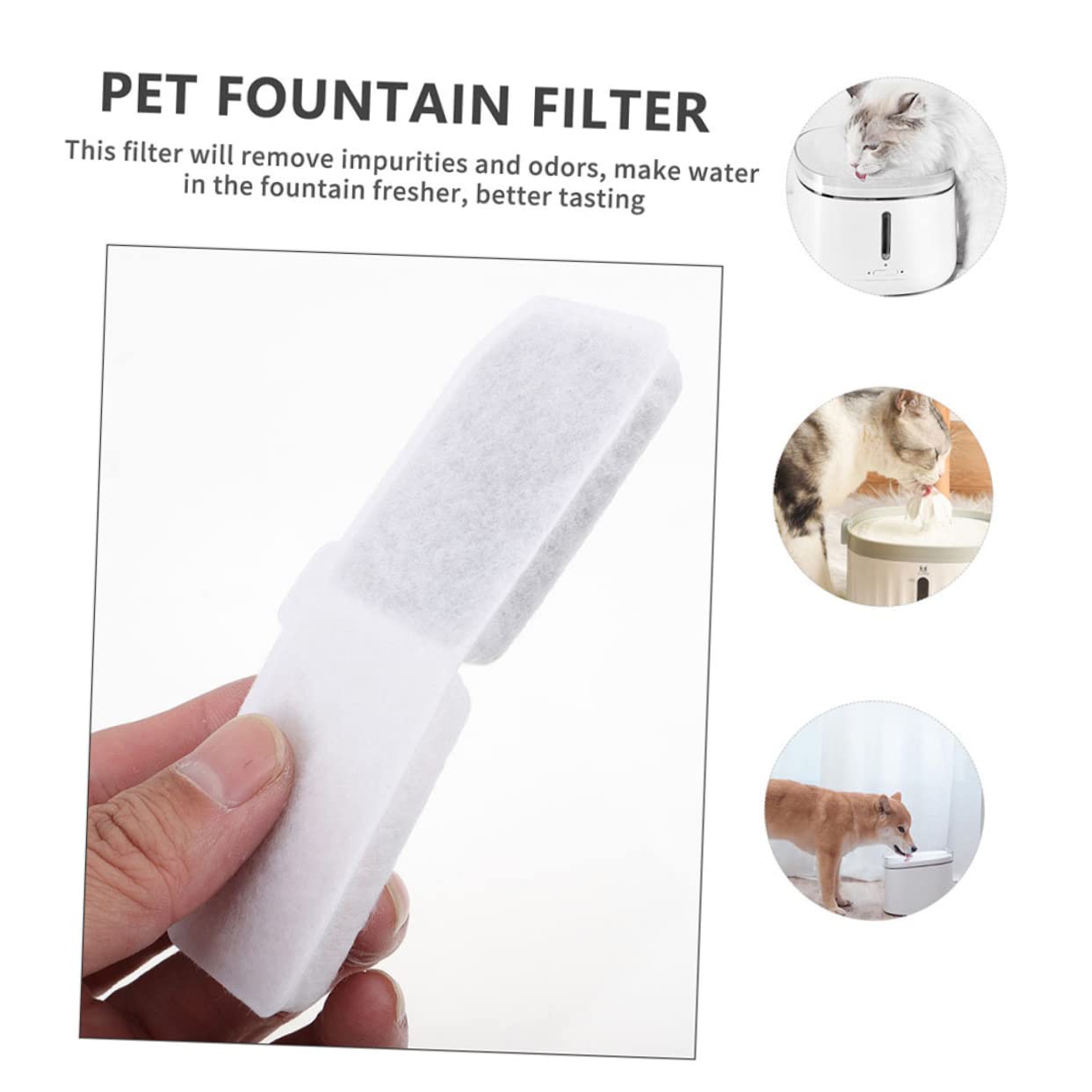 WOONEKY 36stücke Ersatzfilter Für Katzenbrunnen Hochwertige Filter Für Wasserspender Aktivkohle Für Optimale Wasserqualität Passend Für Katzen Und Hunde