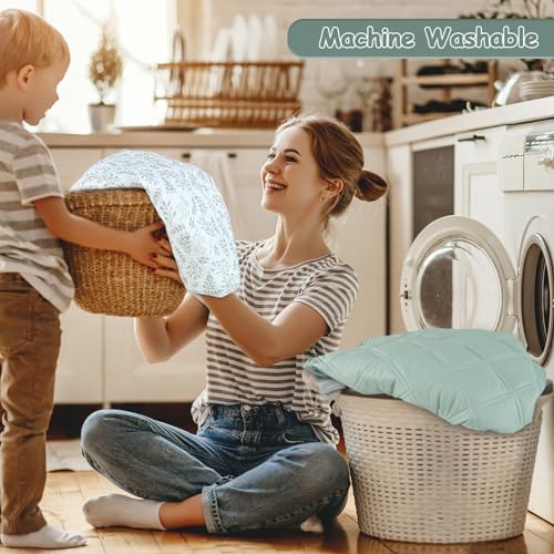 Image of Yoofoss Waterproof Crib Mattress Protector 2 Pack, Quilted Crib Mattress Pad Cover Ultra Soft and Breathable, Machine Washable Toddler Mattress Protector for Standard Baby Crib Size 52''x28''
