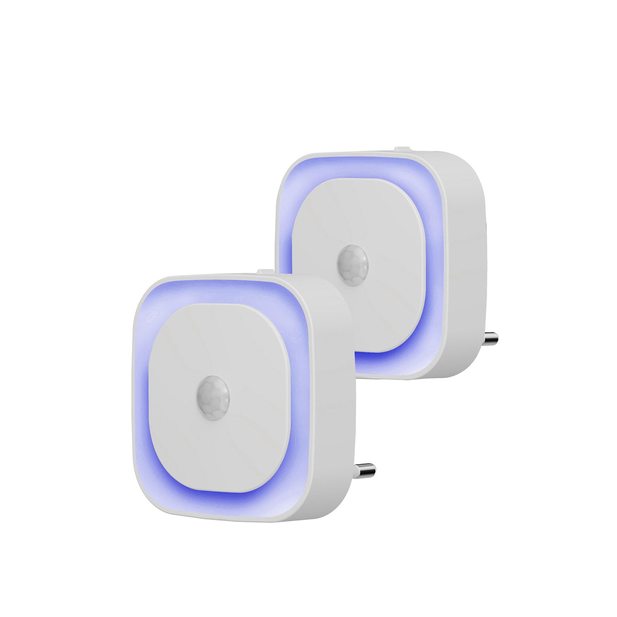 YUNLEX Luce Notturna da Presa con Sensore di Movimento, 3 modalità di sensore, [2 Pezzi] luci notturne dimmerabili per Camera dei Bambini, Bagno, Cucina, Scale, camera da letto, Blu