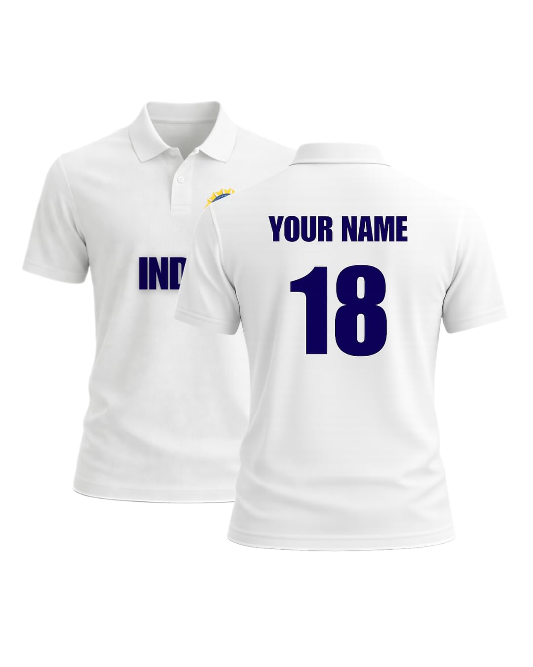 Customizable Cricket White Polo Cotton T-Shirt Unisex- StadiumEX