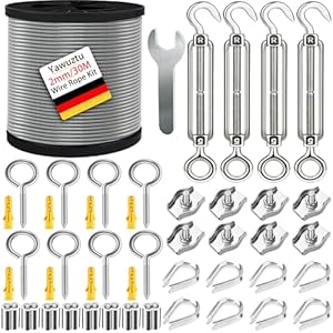 Yawuztu 1/16 Zoll Drahtseil Set 30m