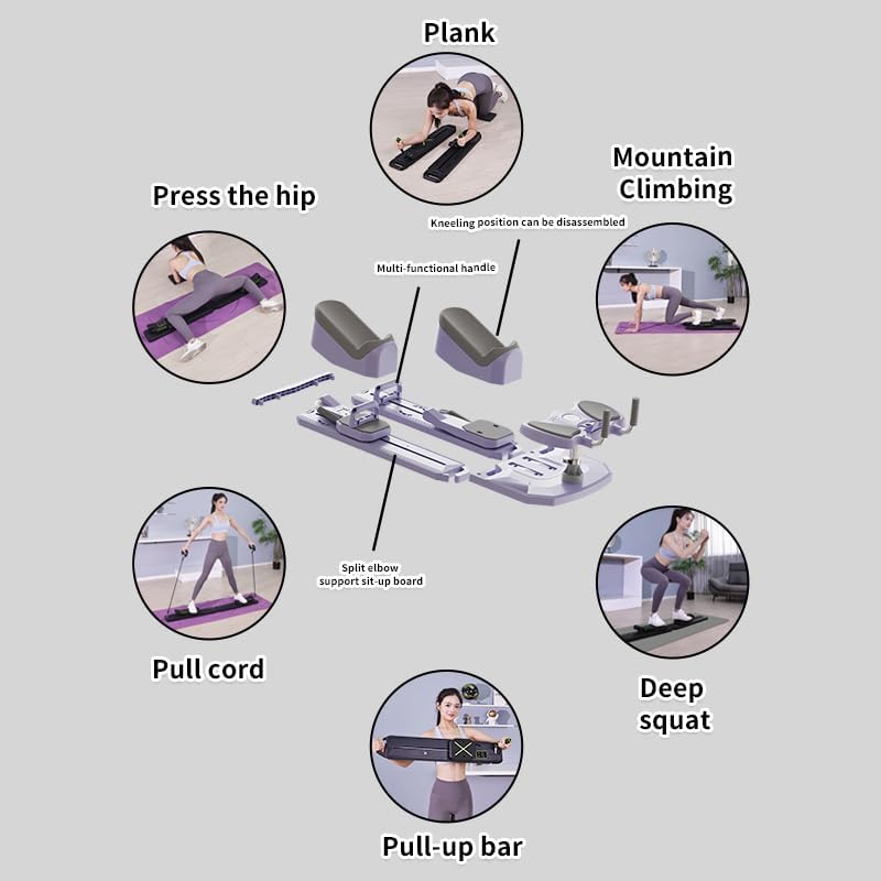 spine twist and stretch trainer,crawling exercise machine,waist and ab twist trainer that dynamically stretches the lower-back pain relief & core training machine that body improvement purple