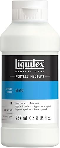 Miniatura 30 de Liquitex Basics Tubo mediano de Gesso para aplicación en superficies, 8.5 onzas, Blanco, 16 onzas Blanco,Transparente,Negro,Gris,Súper pesado