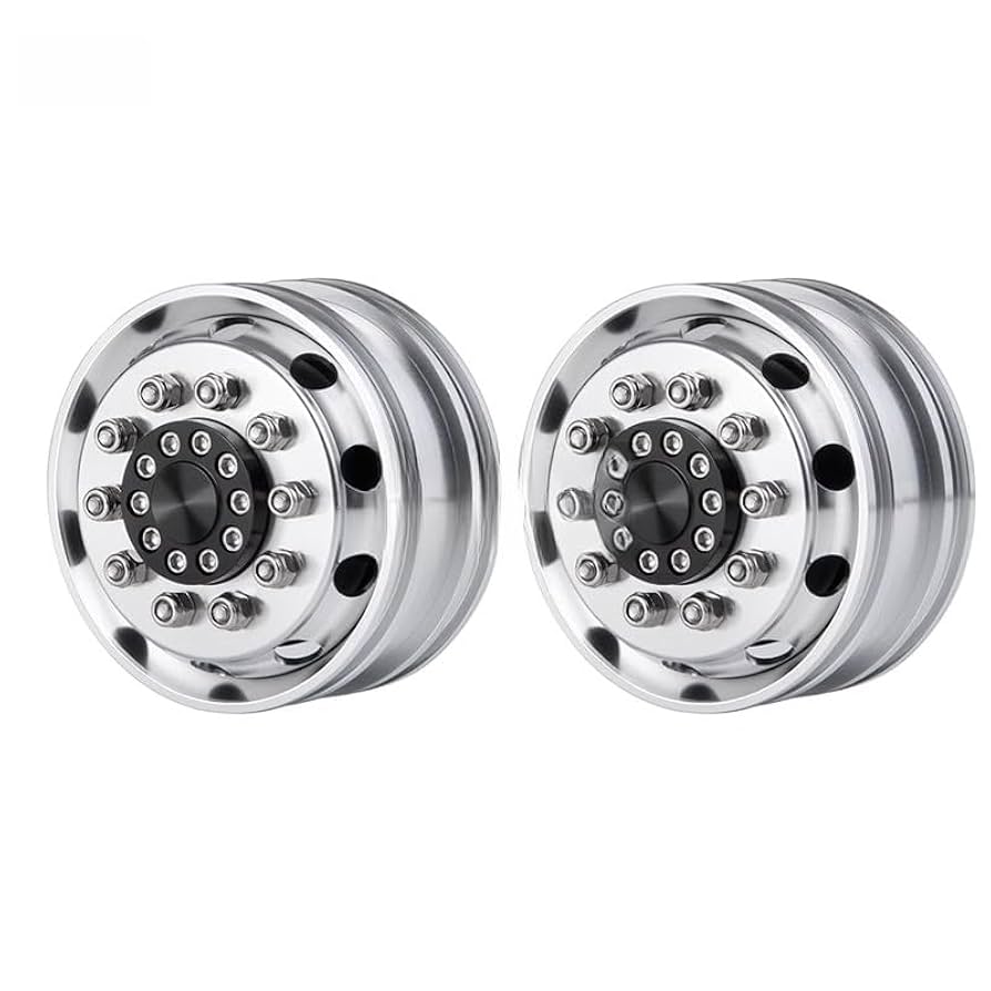 タミヤ1/14 アルミホイール タミヤ1/14 SCANIA R620 ロゴ入り メッキアルミホイールセット