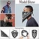 SATINIOR 2 Stück Halloween Schädel Paisley Bandanas Stirnband Kopftücher Totenkopf Schwarz Piraten Bandana Mit Doppelseitigem Weiß Bandanas für Herren Damen Kostüm Zubehör
