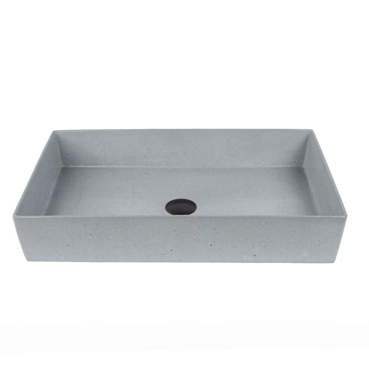 Concretti Designs Concrete Vessel Sink, Handmade, Rectangle Design, New York