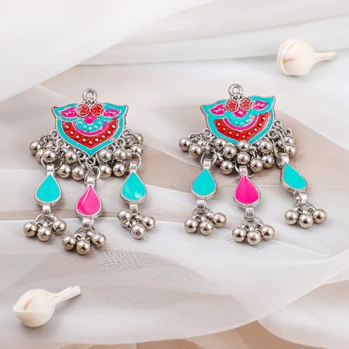 Image of Rubans Oxidised Necklace Set Indian Tribal Style Ethnic Jewellery Gift for Women & Girls