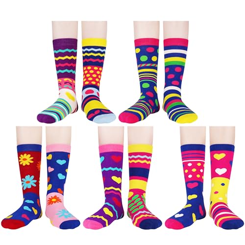 Jeasona 5 Pairs Funny Socks Womens 4-7 Fun Crew Cotton Funky Novelty Socks for Women Ladies
