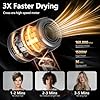 Hair Dryer - 1 Min Fast Drying, High-Speed Blow Dryer with 500 Million Negative Ions, No Heat Damage, Lightweight, Professional Hairdryer with Diffuser & Nozzle for Valentine's Day Gifts, Gunmetal #1