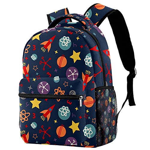 Sac à dos pour femme motif vaisseau spatial et planète grand sac de voyage haute capacité