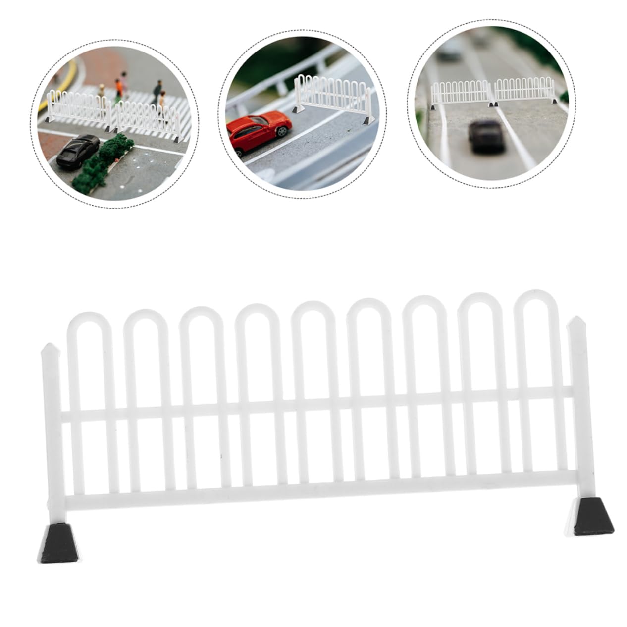 BRIGHTFUFU 10 Pcs Mini Traffic Fences Roadblock Toys Realistic Simulation Models Resin Toys for Boys and Girls Construction Scene