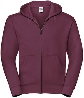 Russell Mens Authentic Full Zip Hooded Sweatshirt/Hoodie