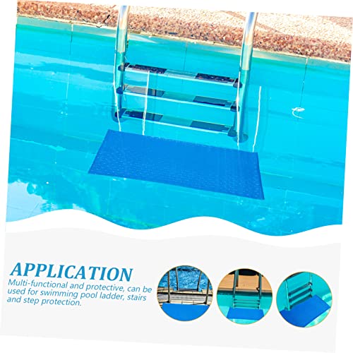 Alfombrilla antideslizante para escalera de piscina azul miniatura 4